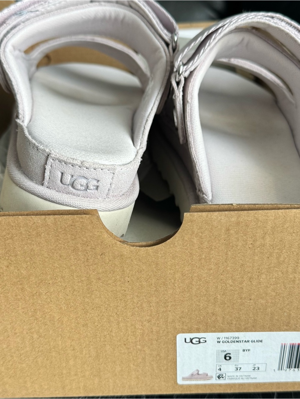 UGG Goldenstar Glide Slide Sandals in Pale Pink